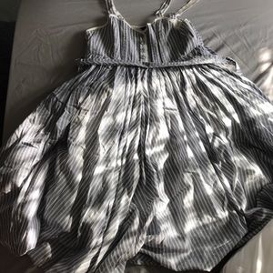 5/$15 Moda International Blue White Striped Dress